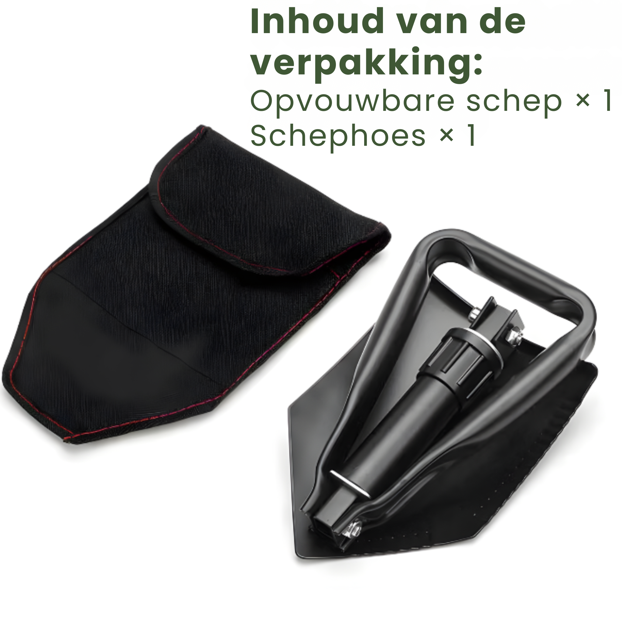 Opvouwbare schep – compact ontwerp