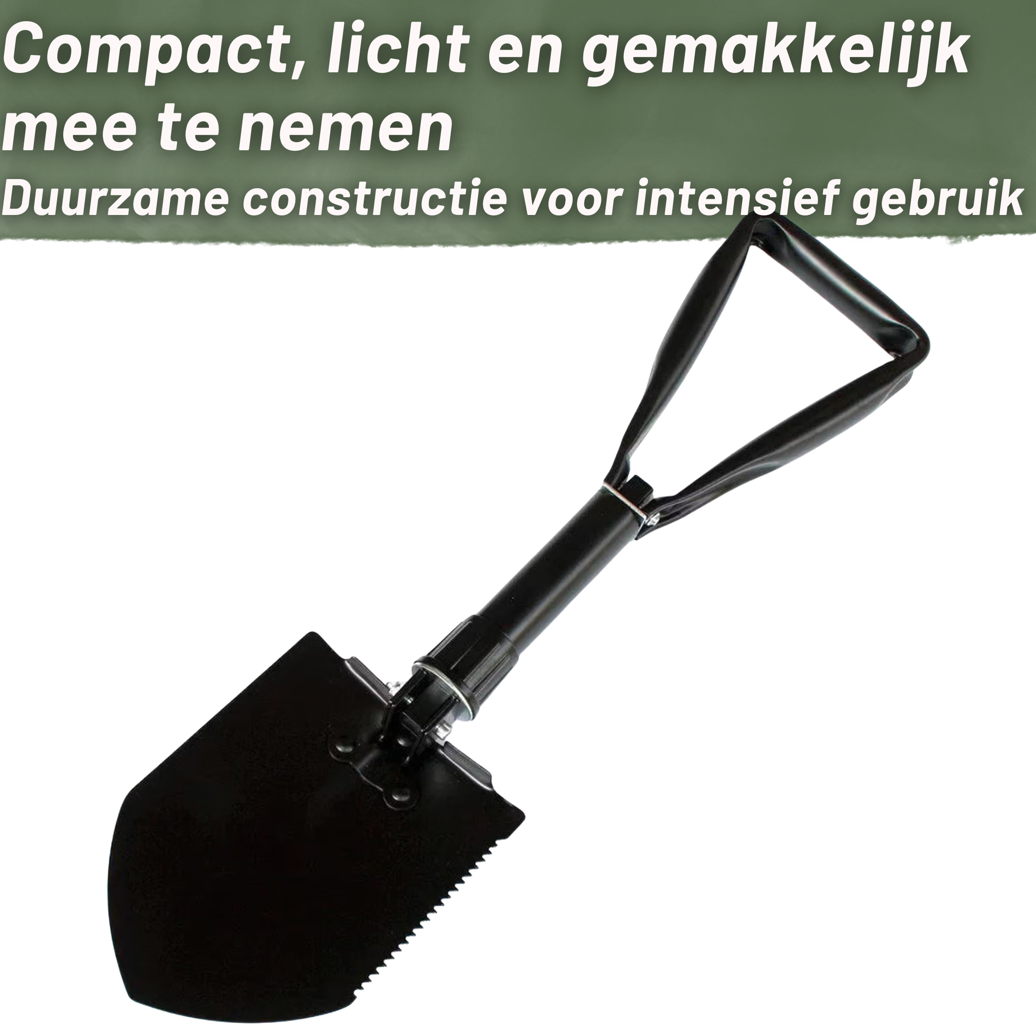 Opvouwbare schep – compact ontwerp